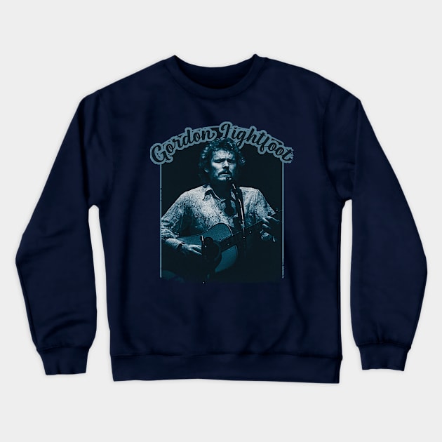 Gordon Lightfoot Vintage 70s Tour Style Crewneck Sweatshirt by nowsadmahi